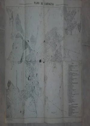 PLANO DE CARTAGENA, y del casco urbano escala 1: 5000, Ayuntamiento 1979 , 44x 64 cm.