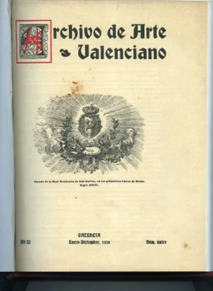 ARCHIVO DE ARTE VALENCIANO, AÑO XIV, enero- diciembre de 1928