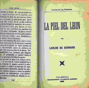 folletin de Las Provincias, 6 obras, PREVEL EL VOTO DE UN ESPADACHIN, BERNARD la piel del león, AUDIBRAND un drma de familia, A.B. la gitana, CONSCIENCE la dicha de ser rico, PREVEL el barquero nocturno