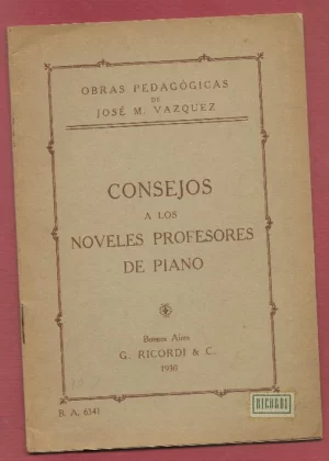 CONSEJOS A LOS NOVELES PROFESORES DE PIANO