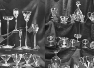 BACCARAT catalogo de objetos de vidrio (vajilla, de tocador, ornamentales,candeladros, lamparas )