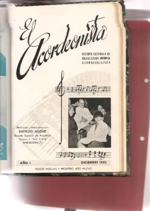 EL ACORDEONISTA revista española de orientacion mundial acordeonista, año I completo 1952
