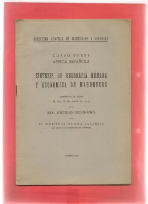 SINTESIS DE GEOGRAFIA HUMANA Y ECONOMICA DE MARRUECOS