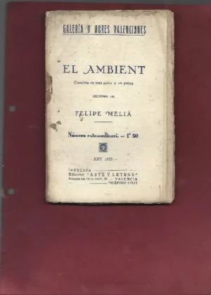 EL AMBIENT COMEDIA GALERIA DE OBRES VALENCIANES extraordinari
