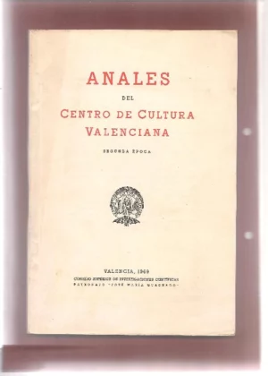 ANALES DEL CENTRO DE CULTURA VALENCIANA.2ª EPOCA, Nº 54