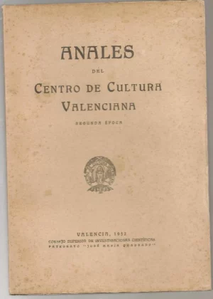 ANALES DEL CENTRO DE CULTURA VALENCIANA, 2ª epoca, nº 30