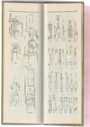 INDUSTRIAS SANITARIAS S.A. CATALOGO, MATERIAL PARA LABORATORIOS, ACCESORIOS PARA FARMACIAS, PRODUCTOS QUIMICOS, dibujos, fot, precios