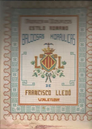 CATALOGO FABRICA DE MOSAICOS ESTILO ROMANO BALDOSAS HIDRÁULICAS DE FRANCISCO LLEDO DE VALENCIA , 26x 35 cm. Lleva 14 laminas 71 a 83 ,mancha humedad marginal sobretodo en esquina inferior izquierda de todas las láminas