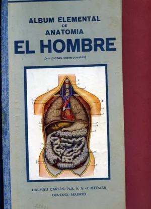ALBUM ELEMENTAL DE ANATOMIA DEL HOMBRE en piezas superpuestas