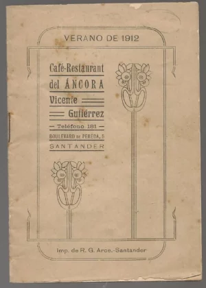 CAFÉ RESTAURANT DEL ANCORA (lleva horarios de trenes de cercanias, alquiler de coches, botes, tabla de mareas)