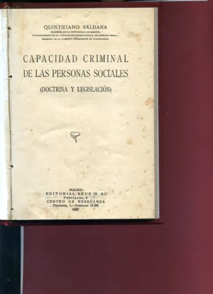 CAPACIDAD CRIMINAL DE LAS PERSONAS SOCIALES