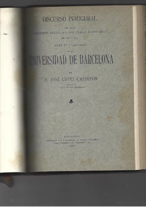 BARTRINA CAPELLA, aspecto emocional del estudio, discurso , GASCÓ Y OLIAG, la química al servicio de la patria, E. BOSCÁ Y CASANOVES, notas historico- naturales de la localidad de Valencia 1901