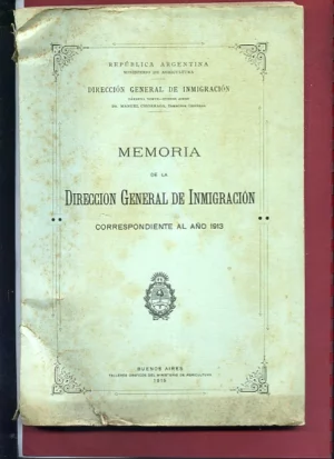 MEMORIA DE LA DIRECCION GENERAL DE INMIGRACION