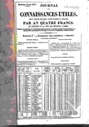 JOURNAL DES CONNAISSANCES UTILES, 1834 y 1835 COMPLETOS 12 revistas cada año