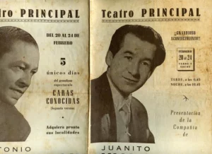 PROGRAMA teatro Principal VALENCIA?, 1960?, JUANITO VALDERRAMA , ANTONIO MACHIN,
