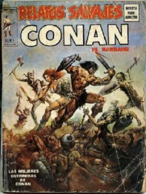 43 ejemplares de RELATOS SALVAJES: Vertice vol 1 CONAN EL BARBARO nº 5, ,8, 10, 14, 17, 25, 28 , 30, 37 a 43, 47, 48, 51, 52, 55, 57, 58, 60, 62, 63, 65 a 69 72 a 84