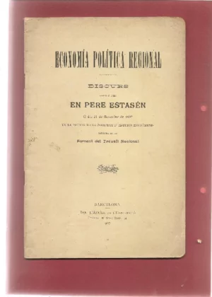 ECONOMIA POLITICA REGIONAL DISCURS llegit 21 novembre 1907