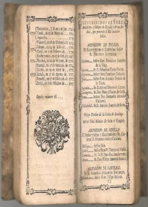 KALENDARIO MANUAL Y GUIA DE FORASTEROS EN MADRID PARA EL AÑO 1775 MDCCLXXV, contiene los nacimientos de los Reies, días que la Corte se viste de gala ,Ministros de los tribunales en estos Reinos y los de las Indias