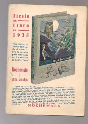 FIESTA DEL LIBRO 1935 , con un capitulo de NOCHEMALA Y OTROS CUENTOS de Juan Bergua