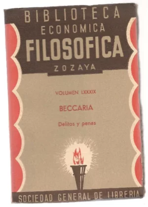 DELITOS Y PENAS Biblioteca economica Filosofica Zozaya nº LXXXIX