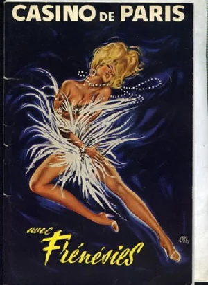 CASINO DE PARIS avec frénesies SUPER- PRODUCTION de HENRI VARNA, revista de 48 pags , Con fotografias de las actuaciones y publicidad de coches, restaurantes