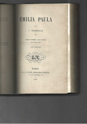 EMILIA PAULA (en frances) dos tomos en un volumen
