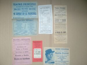 ESPECTACULO MUSICAL REVISTA VARIEDADES PROGRAMAS TEATRO PRINCIPAL VALENCIA años 50-60 PASTORA IMPERIO, CONCHITA PIQUER, PEDRITO RICO, GINA BARO, MARIA LUISA MERLO, ANTOÑITA MORENO
