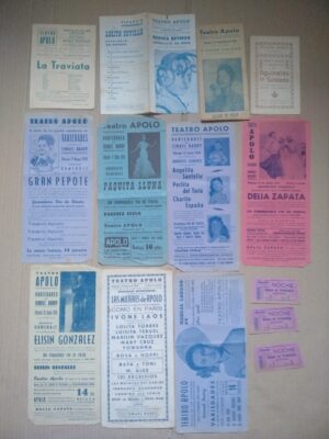ESPECTACULO MUSICAL REVISTA VARIEDADES PROGRAMAS TEATRO APOLO VALENCIA LOLITA SEVILLA, ANTONIO AMAYA, DELIA ZAPATA, JULITA DIAZ, ESTRELLITA DEL RIO, RAFAEL FARINA años 1924 40-50-60